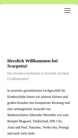 Vorschau der mobilen Webseite www.scarpetta.de, Scarpetta.de, Elke Zöllner