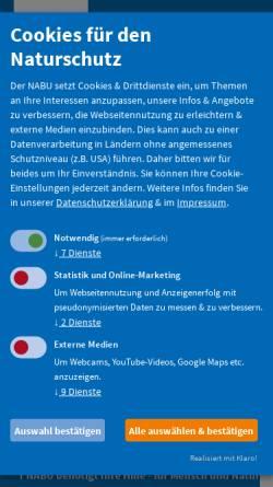 Vorschau der mobilen Webseite schleswig-holstein.nabu.de, Fledermausfreundliches Haus