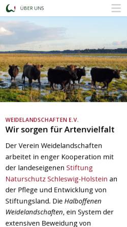 Vorschau der mobilen Webseite www.weidelandschaften.de, Galloway, Highland und Wisent - Pflanzenfresser im Naturschutz