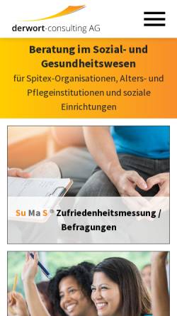 Vorschau der mobilen Webseite www.derwort-consulting.ch, Derwort-Consulting - Janosch Derwort