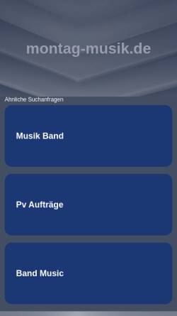 Vorschau der mobilen Webseite montag-musik.de, Montag
