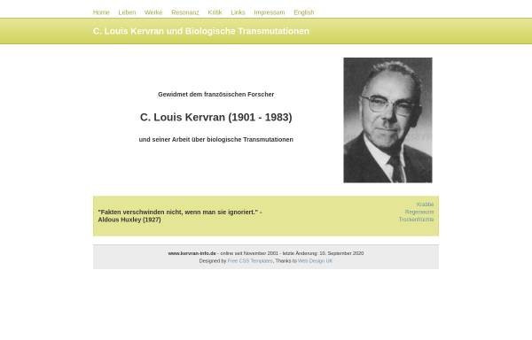 Vorschau von www.lasarcyk.de, Kervran, C. Louis (1901-1983)