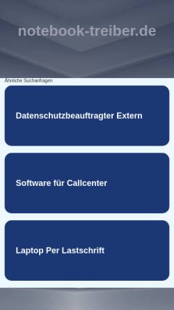 Vorschau der mobilen Webseite www.notebook-treiber.de, Notebook Treiber