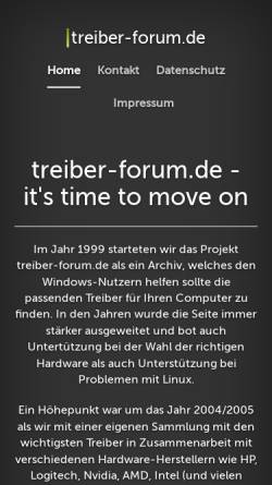 Vorschau der mobilen Webseite www.treiber-forum.de, Treiber-forum.de