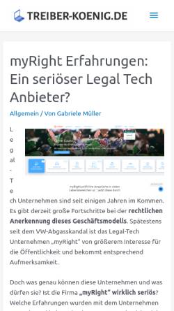 Vorschau der mobilen Webseite www.treiber-koenig.de, Treiber-Koenig