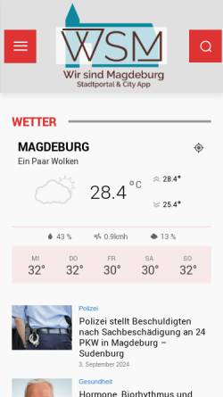 Vorschau der mobilen Webseite www.wirsindmagdeburg.de, Magdeburg sind wir