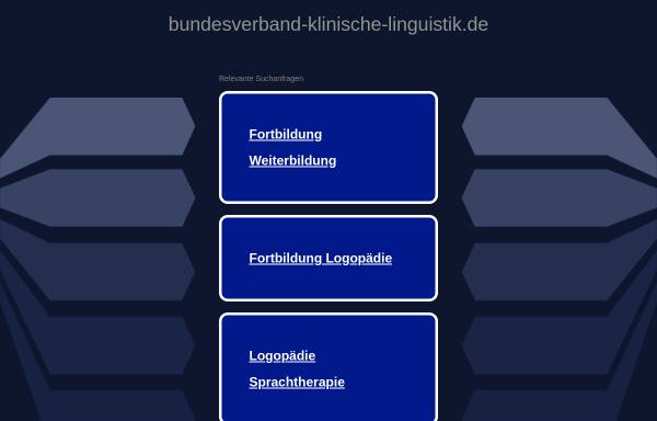 Vorschau von www.bundesverband-klinische-linguistik.de, Bundesverband Klinische Linguistik