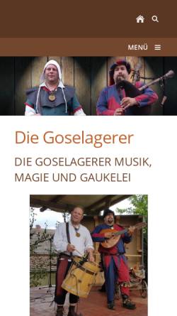 Vorschau der mobilen Webseite www.goselagerer.de, Die Goselagerer
