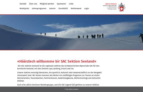 Vorschau von sacseeland.ch, SAC Sektion Seeland