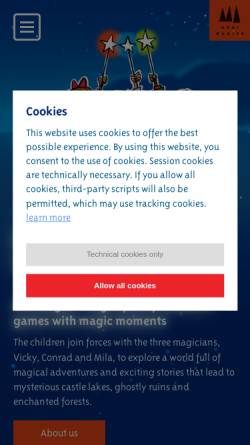 Vorschau der mobilen Webseite www.dreimagier.de, Drei Magier Spiele