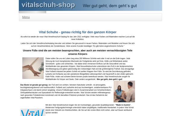 Vorschau von www.vitalschuh-shop.at, Vitalschuh-Shop Ortner