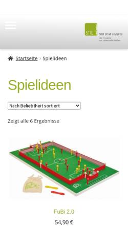 Vorschau der mobilen Webseite www.fubi.de, FUBI - Tischfussball