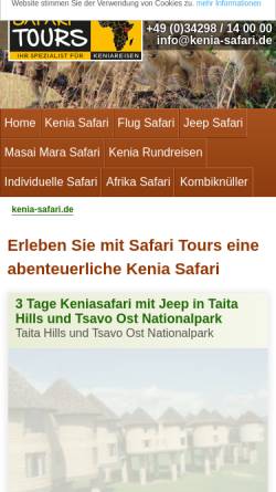 Vorschau der mobilen Webseite www.keniasafari.de, Fotosafari in Ostafrika [Karl Capellmann]