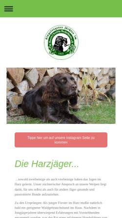 Vorschau der mobilen Webseite www.harzjaeger.de, Vom Harzjäger