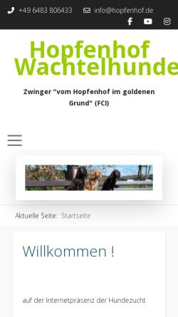 Vorschau der mobilen Webseite www.hopfenhof.de, Vom Hopfenhof im Goldenen Grund