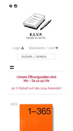 Vorschau der mobilen Webseite www.rsvp-berlin.de, Rsvp-Berlin.de