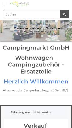 Vorschau der mobilen Webseite www.campingmarkt.de, Campingmarkt GmbH