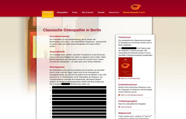 Vorschau von www.classische-osteopathie-berlin.de, Classische Osteopathie in Berlin