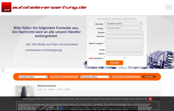 Vorschau von www.autoteileverwertung.de, Autoteileverwertung.de, Andreas Mogalle