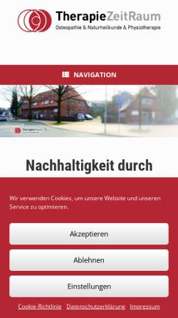 Vorschau der mobilen Webseite www.hannover-osteopathie.de, Praxis für Physiotherapie und Osteopathie
