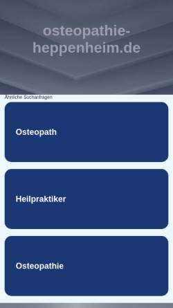 Vorschau der mobilen Webseite www.osteopathie-heppenheim.de, Ralf Krüger - Osteopathie in Heppenheim