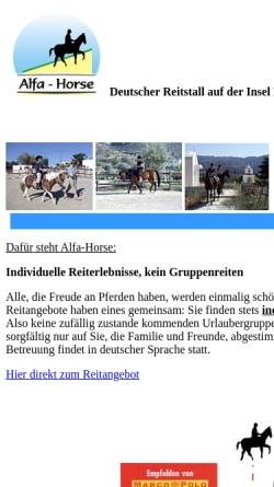 Vorschau der mobilen Webseite www.alfa-horse.de, Alfa-Horse