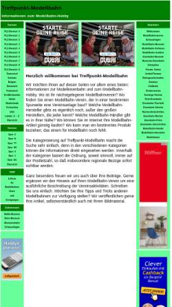 Vorschau der mobilen Webseite treffpunkt-modellbahn.de, Der große Führer durch die Modellbahnwelt
