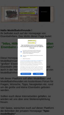 Vorschau der mobilen Webseite www.hpw-modellbahn.de, HPW-Modellbahn