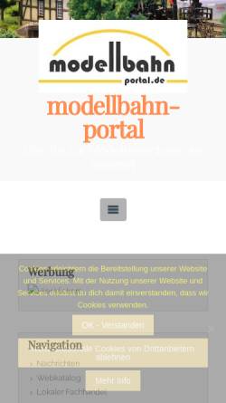 Vorschau der mobilen Webseite www.modellbahn-portal.de, Modellbahnportal.de