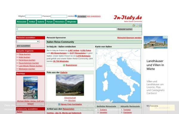 Vorschau von www.in-italy.de, Italien Community