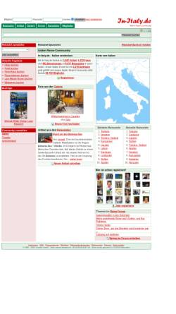 Vorschau der mobilen Webseite www.in-italy.de, Italien Community
