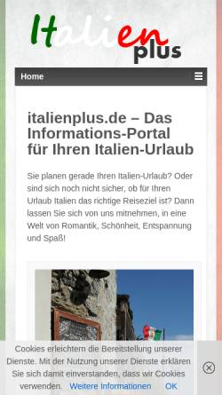 Vorschau der mobilen Webseite www.italienplus.de, Italien Plus