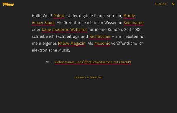 Vorschau von phlow.net, Phlow - Magazin für Musik und Netzkultur