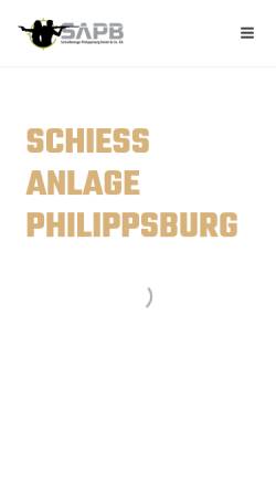 Vorschau der mobilen Webseite www.schiessanlage-philippsburg.de, Schießanlage Philippsburg