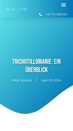 Vorschau der mobilen Webseite www.trich.de, Trich.de - Infos zu zwanghaftem Haareausreißen (Trichotillomanie)