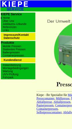 Vorschau der mobilen Webseite www.kiepe.de, Kiepe GmbH & Co KG