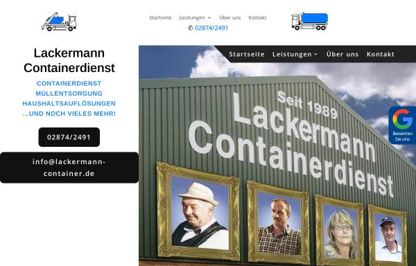 Vorschau von www.lackermann-container.de, Lackermann Umweltservice GmbH