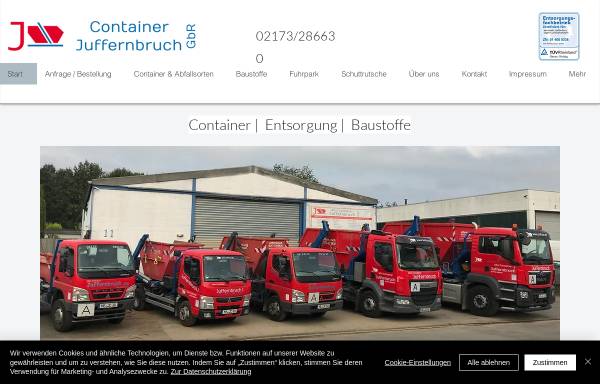 Vorschau von juffcon.de, Mini-Container Juffernbruch GbR