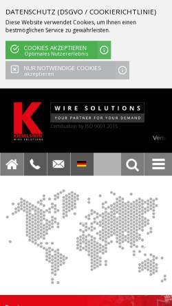 Vorschau der mobilen Webseite www.kieselstein-group.com, Kieselstein GmbH