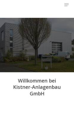 Vorschau der mobilen Webseite www.kistner-germany.de, Kistner Anlagenbau GmbH