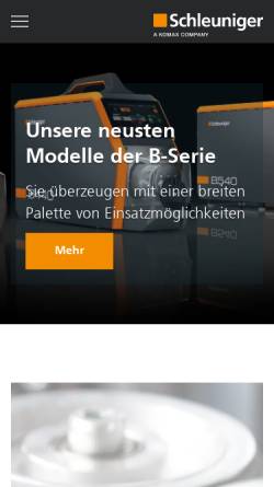 Vorschau der mobilen Webseite www.schleuniger.com, Schleuniger AG