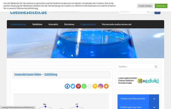 Vorschau von www.chemieseiten.de, Chemieseiten.de