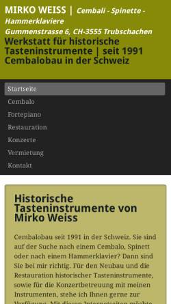Vorschau der mobilen Webseite www.mirkoweiss.com, Mirko Weiss