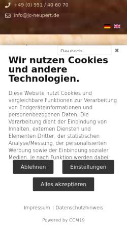 Vorschau der mobilen Webseite www.jc-neupert.de, Neupert