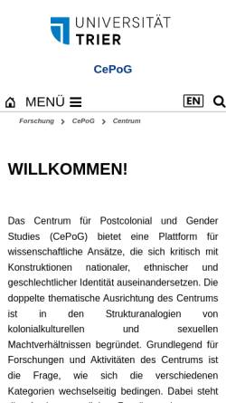Vorschau der mobilen Webseite www.uni-trier.de, Gender Studies Universität Trier