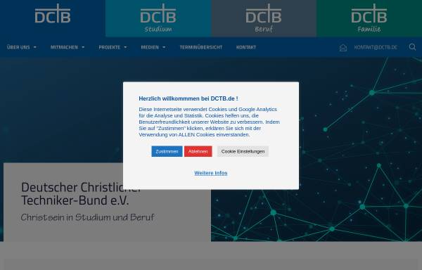 Vorschau von dctb.de, Deutscher Christlicher Techniker-Bund e.V. (DCTB)