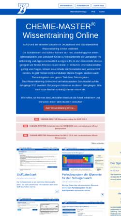 Vorschau der mobilen Webseite www.chemie-master.de, Das Periodensystem für den Schulgebrauch