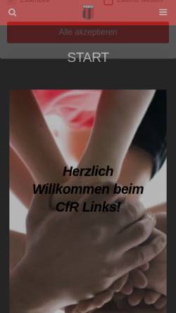 Vorschau der mobilen Webseite cfrlinks.de, Club für Rasenspiele Linksrheinisch 1919 e.V.