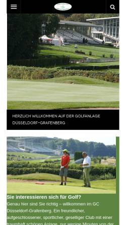 Vorschau der mobilen Webseite www.golf-duesseldorf.de, Golf Akademie Grafenberg