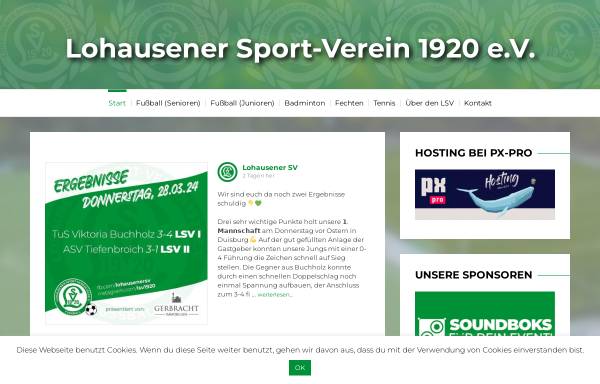 Vorschau von www.svlohausen.de, Lohausener SV 1920